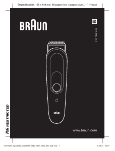 Manual Braun MGK 7330 Aparador de barba