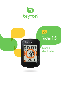 Mode d’emploi Bryton Rider 15 Compteur vélo