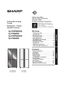 Bedienungsanleitung Sharp SJ-FXP600VG Kühl-gefrierkombination