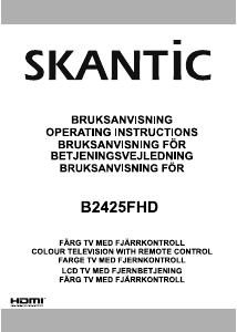 Brugsanvisning Skantic B2425FHD LED TV