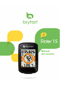 Manual de uso Bryton Rider 15 Ciclocomputador