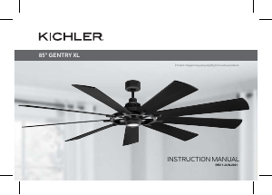 Manual Kichler 300285DBK Gentry Ceiling Fan