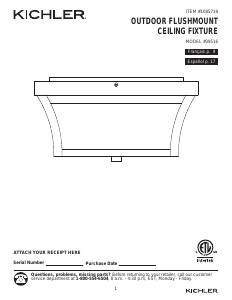 Handleiding Kichler 39516 Linford Lamp