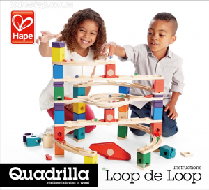 Manual Quadrilla Loop de Loop Marble Track