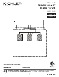 Manual de uso Kichler 38235 Fontella Lámpara