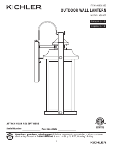 Handleiding Kichler 39507 Linford Lamp