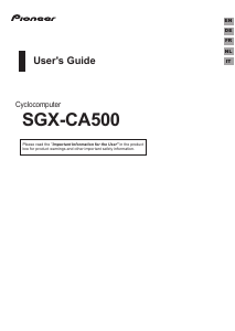 Handleiding Pioneer SGX-CA500 Fietscomputer