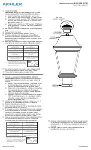 Manual de uso Kichler 9909BK Mount Lámpara