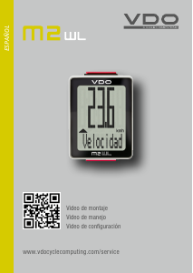Manual de uso VDO M2 WL Ciclocomputador