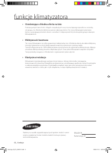 Instrukcja Samsung AVXDSH112EE Klimatyzator