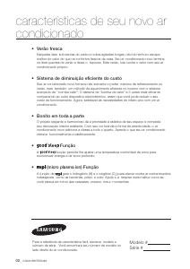 Manual Samsung MH026FAEA Ar condicionado