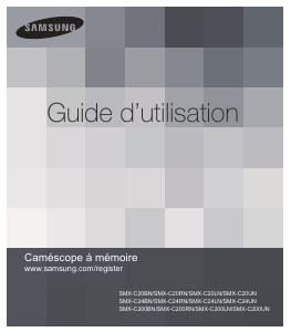 Mode d’emploi Samsung SMX-C20BN Caméscope