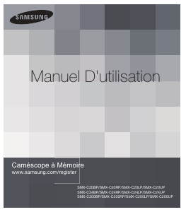 Mode d’emploi Samsung SMX-C20LN Caméscope