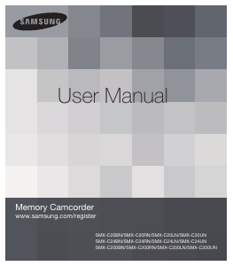 Manual Samsung SMX-C24BN Camcorder