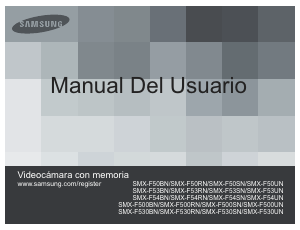 Manual de uso Samsung SMX-F50BN Videocámara