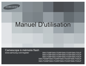 Mode d’emploi Samsung SMX-F50BP Caméscope