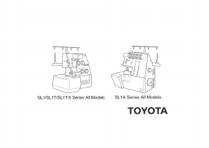 Mode d’emploi Toyota SLR4D Machine à coudre