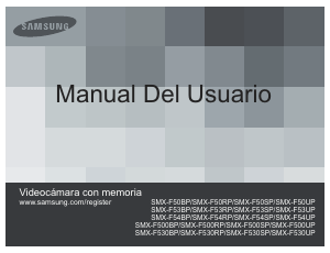 Manual de uso Samsung SMX-F50UP Videocámara