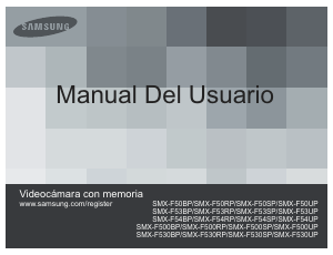 Manual de uso Samsung SMX-F54BP Videocámara