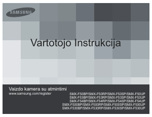 Vadovas Samsung SMX-F54BP Vaizdo kamera
