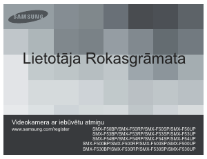 Rokasgrāmata Samsung SMX-F54BP Videokamera