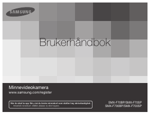 Bruksanvisning Samsung SMX-F70BP Videokamera