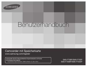 Bedienungsanleitung Samsung SMX-F70BP Camcorder