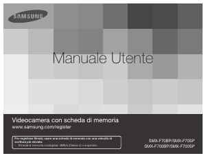 Manuale Samsung SMX-F70BP Videocamera