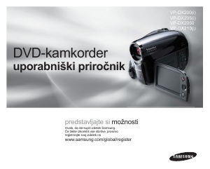 Priročnik Samsung VP-DX205 Prenosna kamera