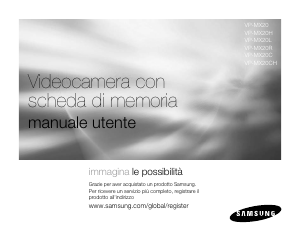 Manuale Samsung VP-MX20L Videocamera