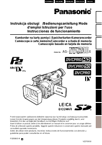 Instrukcja Panasonic AG-HVX200E Kamera