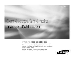 Mode d’emploi Samsung VP-MX25E Caméscope