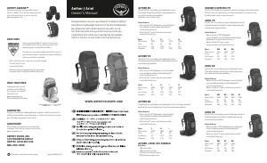 Handleiding Osprey Aether 60 Rugtas