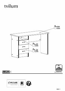 Manual Tvilum 80134 Birou