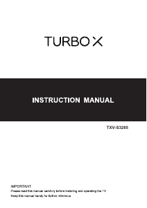 Manual Turbo-X TXV-S3265 LED Television