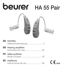 Manual de uso Beurer HA 55 Aparato auditivo