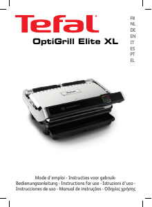 Manual Tefal YY4590FB OptiGrill Elite XL Contact Grill