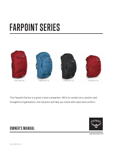Bruksanvisning Osprey Farpoint 80 Ryggsäck