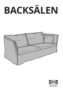 Εγχειρίδιο IKEA BACKSALEN (94x165x72) Καναπές