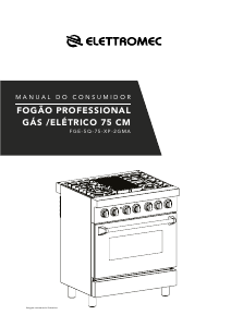 Manual Elettromec FGE-5Q-75-XP-2GMA​ Fogão
