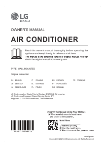 Manual LG AC18BK Ar condicionado