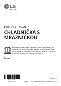 Manuál LG GSLV51WBXM Lednice s mrazákem