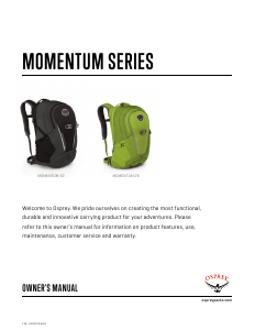 Bruksanvisning Osprey Momentum 26 Ryggsäck