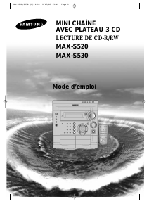 Mode d’emploi Samsung MAX-S530 Lecteur CD