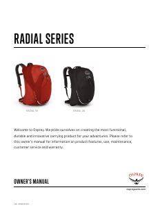 Bruksanvisning Osprey Radial 34 Ryggsäck
