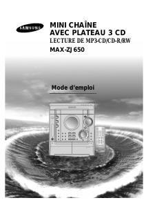 Mode d’emploi Samsung MAX-ZJ650 Lecteur CD