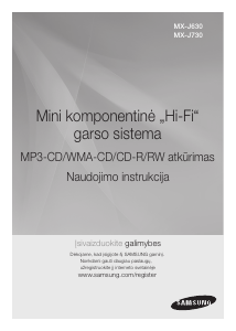 Vadovas Samsung MX-J630 CD leistuvas