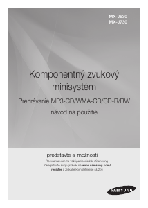 Návod Samsung MX-J730 CD prehrávač