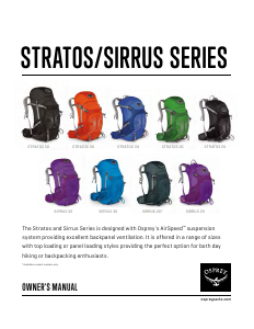 Bruksanvisning Osprey Stratos 50 Ryggsäck