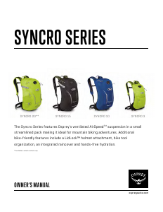 Bruksanvisning Osprey Syncros 10 Ryggsäck
